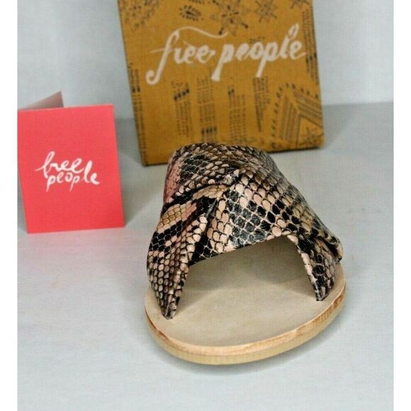 Free People Euro 37 Rio Vista Slide sandals brown snake Slide - New - Picture 3 of 5